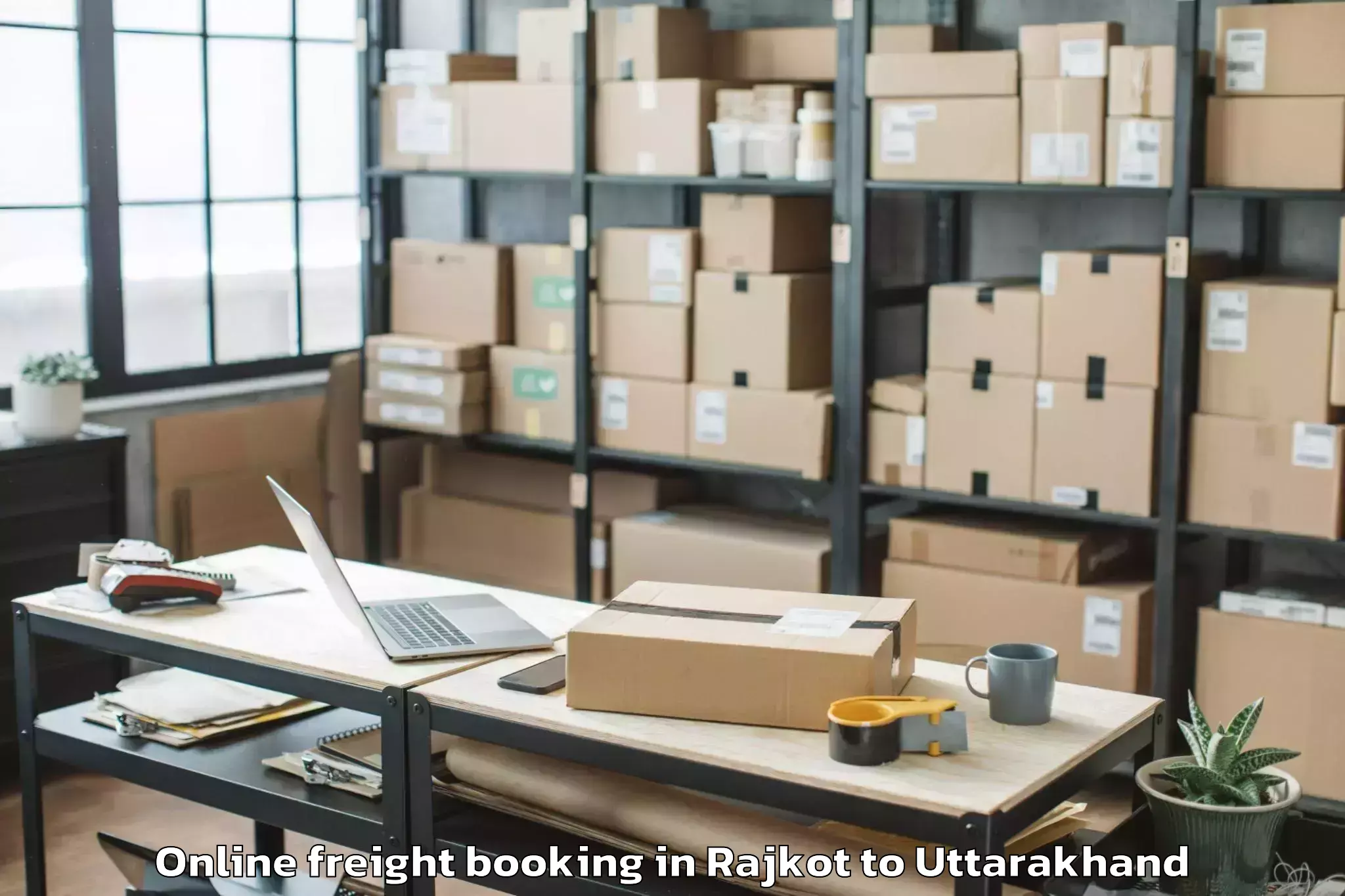 Professional Rajkot to Dehradun Airport Ded Online Freight Booking